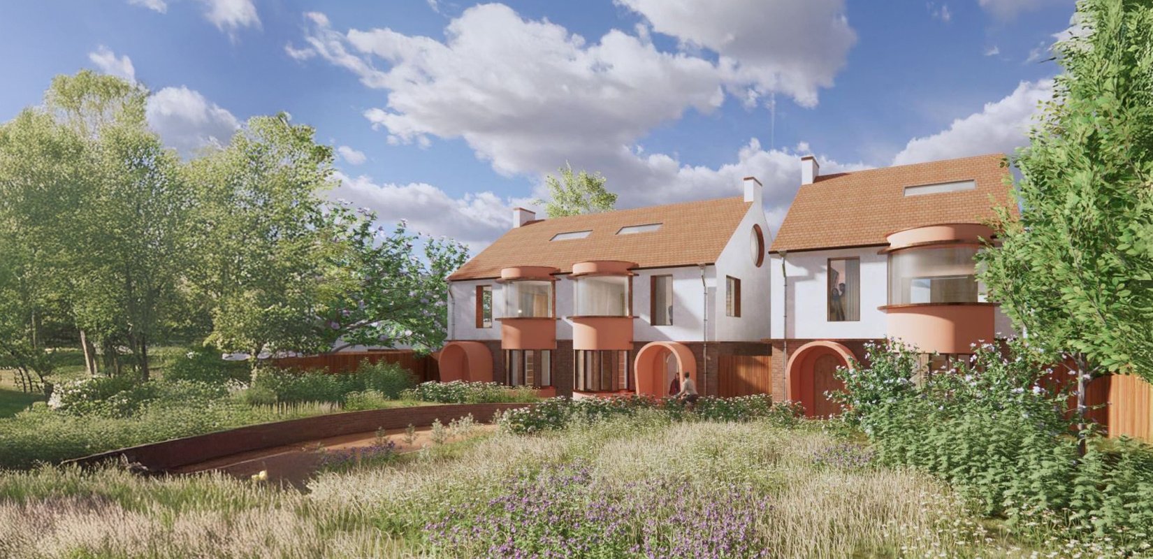 RISE-Design-Studio-Architects-Greenwich-Three-Houses-Backland-Development-Sustainable-Architecture-2MC-Front-View
