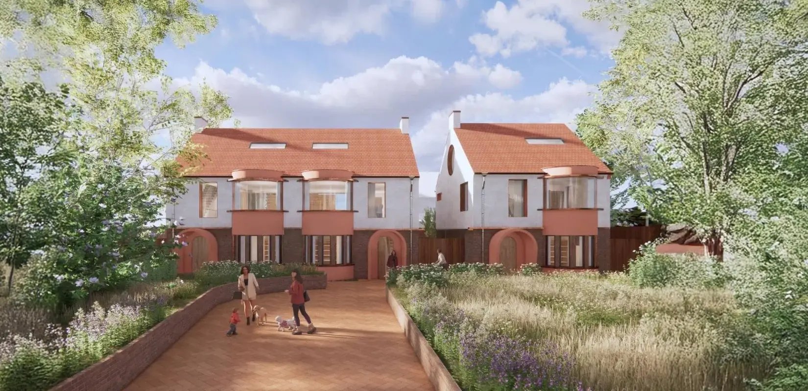 RISE-Design-Studio-Architects-Greenwich-Three-Houses-Backland-Development-Sustainable-Architecture-Front-View