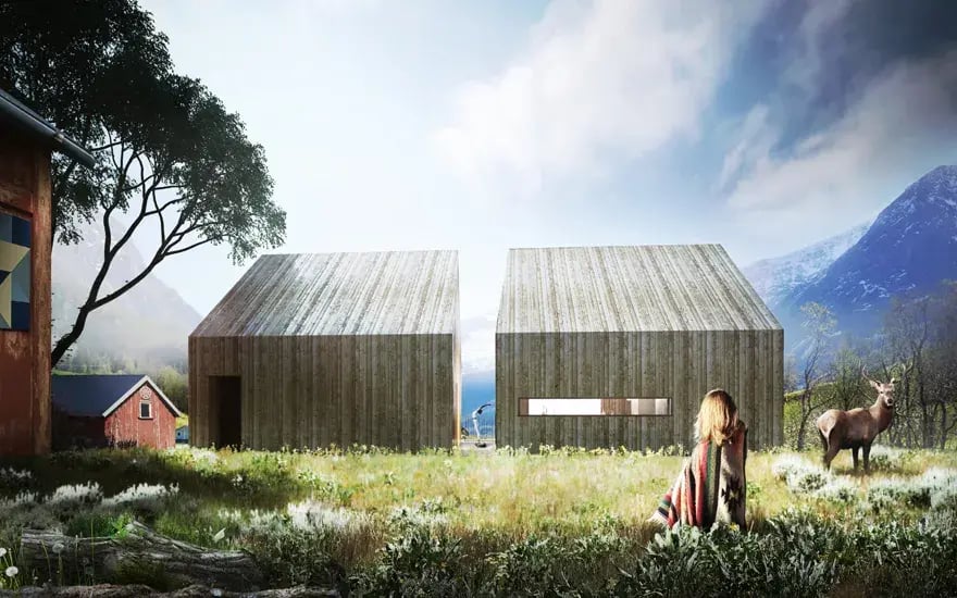 RISE-Design-Studio-Architects-Lake-Kroderen-Yoga-Retreat-3AF-01-Rear-View