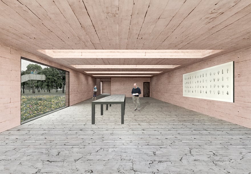 RISE-Design-Studio-Architects-Visitor-Hub-Langley-Vale-Woodland-Trust-3AF-04-Exhibition-View