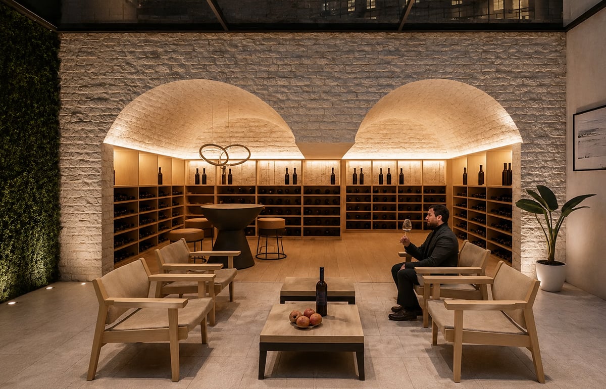 bespoke wine cellar brick vault london hampstead