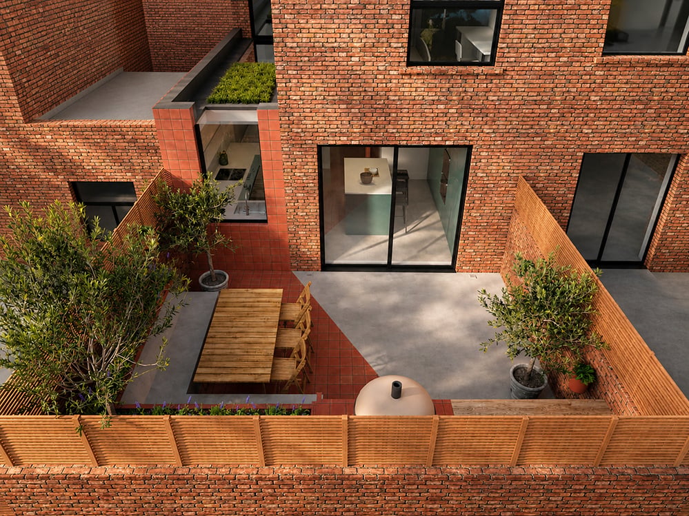 ice-cream-house-1-hampstead-aerial-rear-courtyard-terracotta-rise-design-studio