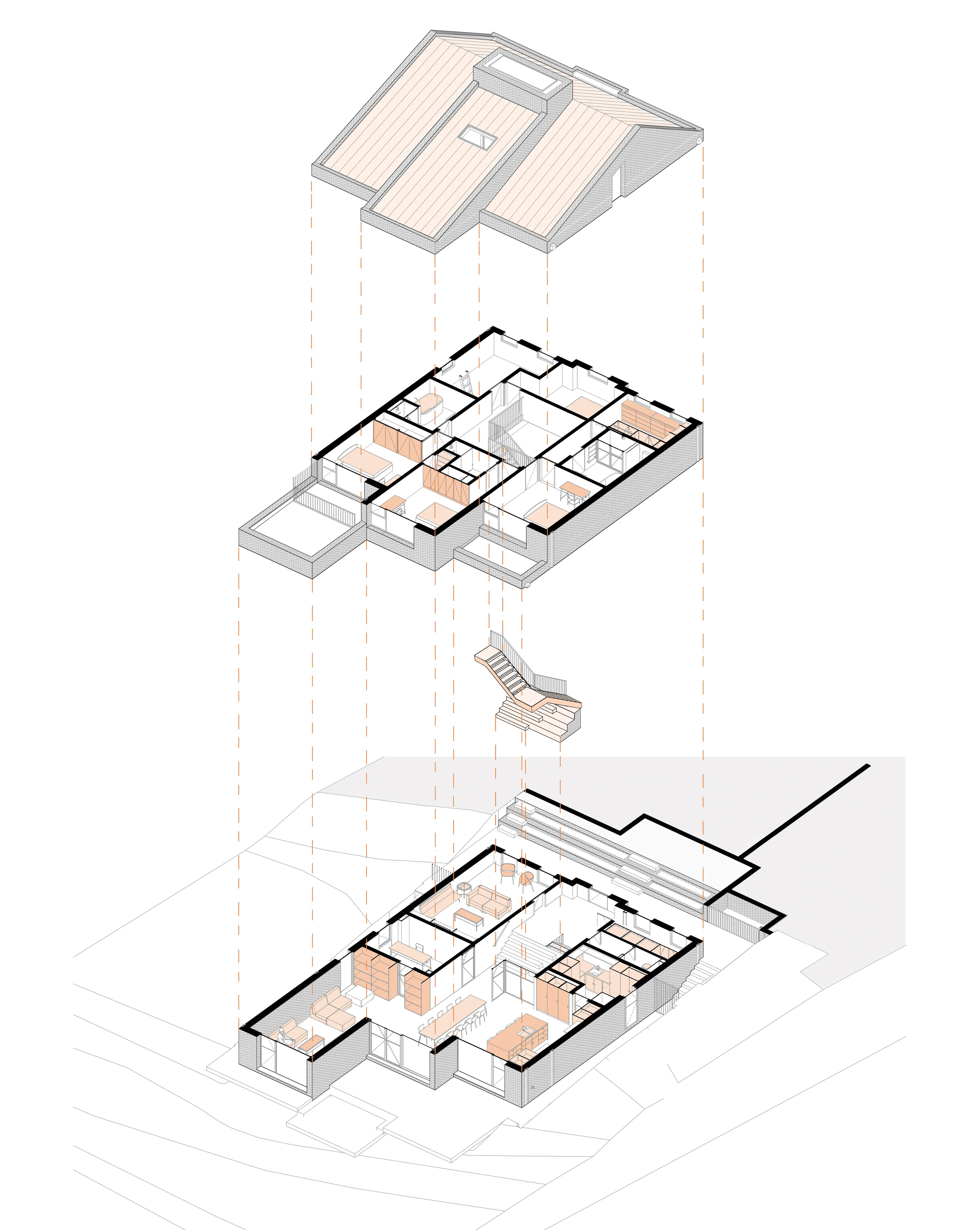 RISE-Design-Studio-Architects-Mill-Hill-House-New-Build-Sustainable-Home-3AF-15-Exploded-Axonometric-Vertical