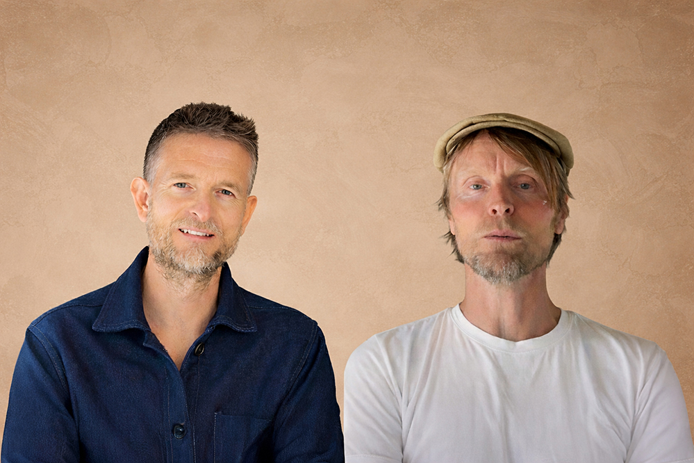 Sean Ronnie Hill of RISE Design Studio and Adam Weismann of Clayworks pictured together, discussing clay plaster, natural materials and sustainable architecture for healthier, low-energy buildings.