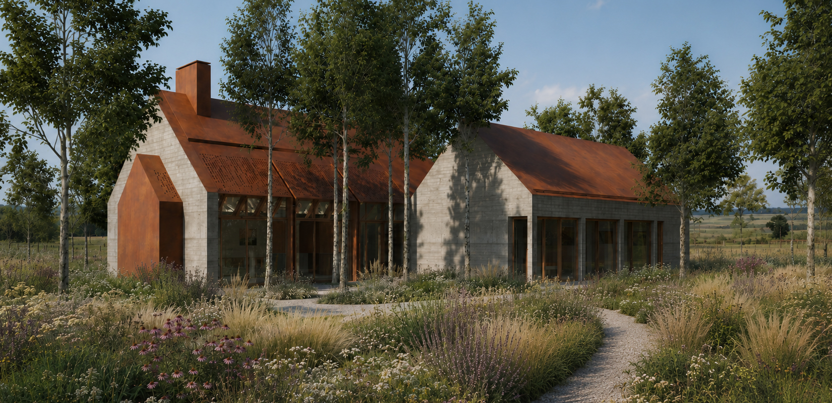 A pre-app for this home in a Area of Outstanding Natural Beauty (AONB) helped us establish some basic design principles